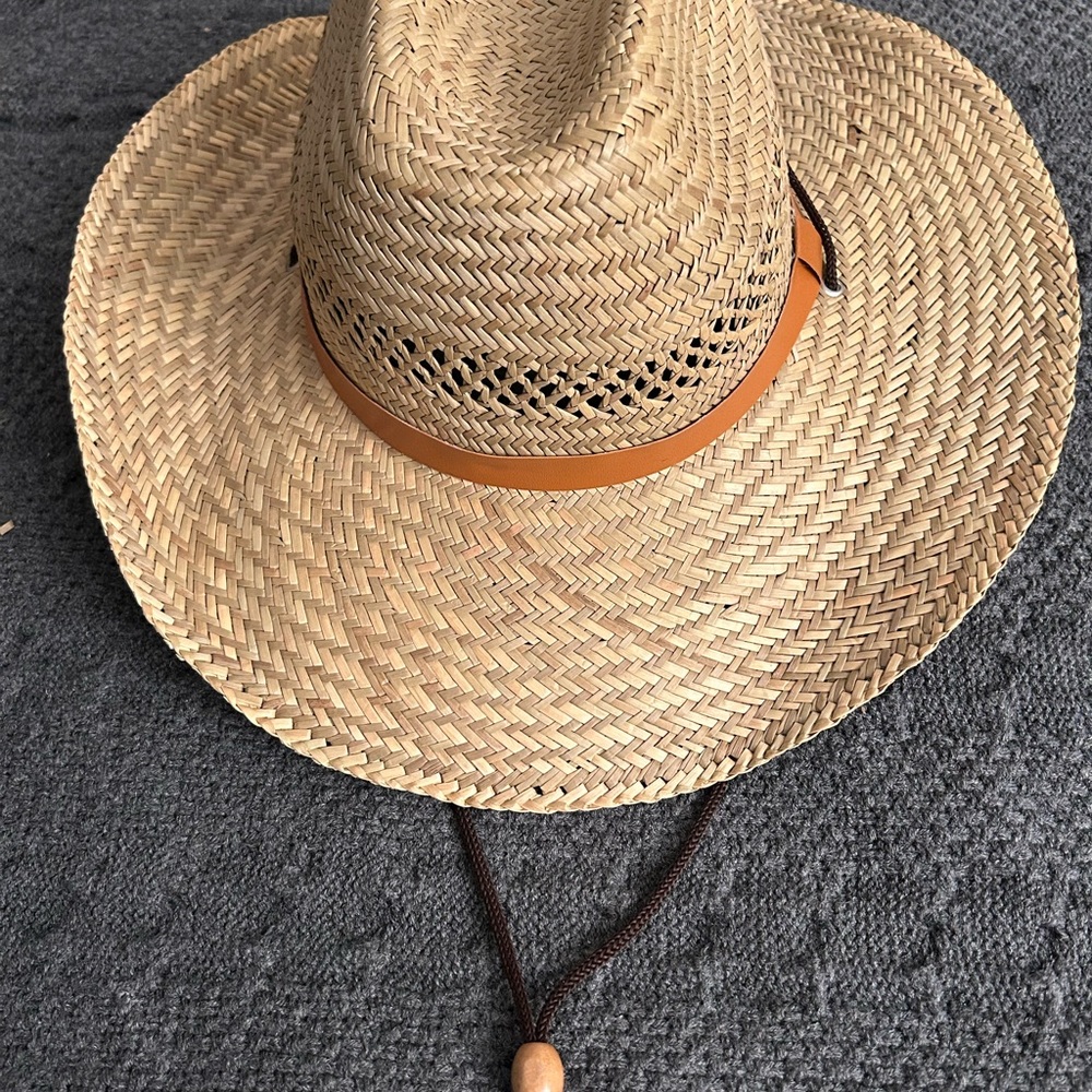 Stylish Country Western Straw Hat, with adjustable chin tie by JHATS, Size S